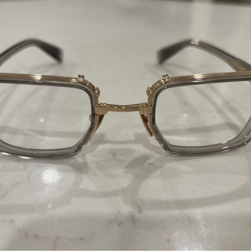Balmain Gold and Gray Glasses